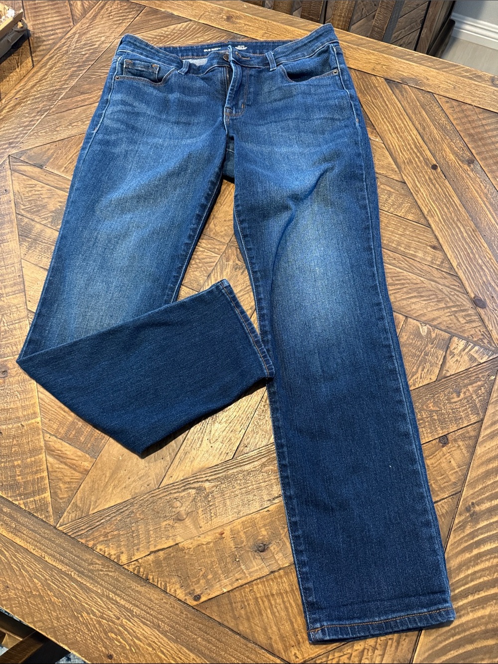 Old Navy Men's Dark Blue Straight Jeans